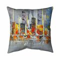 Begin Home Decor 26 x 26 in. Color Splash Cityscape-Double Sided Print Indoor Pillow 5541-2626-CI41